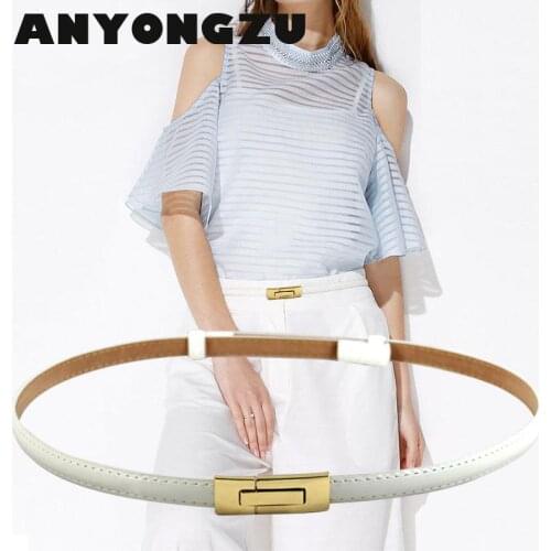 Women New Style Retractable Belt Spring Buckle Fashionable And Versatile Narrow Small Adjustable Decorative Skirt Can be adjuste