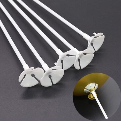 10set 30cm Latex Balloon Sticks White PVC Rods for Balloons Holder Sticks with Cup Party Wedding Baby Shower Decoration Supplies