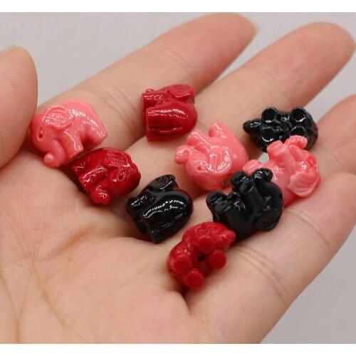 10pcs/lot Lucky Animal Elephant Coral Beads for Jewelry Making DIY Necklace Bracelet Accessories Fashion Coral Loose Beads Gift