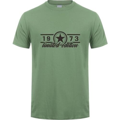 1973 Birthday Gift T Shirt Men Cotton Short Sleeve Limited Edition 1973 Tshirt Tops Tee Man Clothing OZ-255