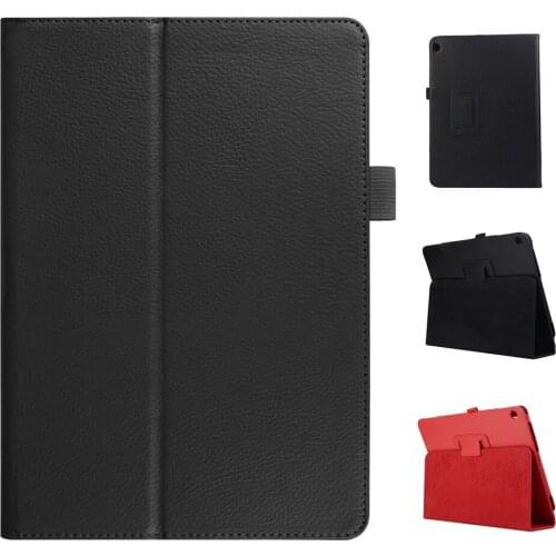2 Fold Litchi Tablet Case Case for Huawei MediaPad M3 Lite 10 10.1 BAH-W09 BAH-AL00 Tablet Case Flip Stand Cover Case