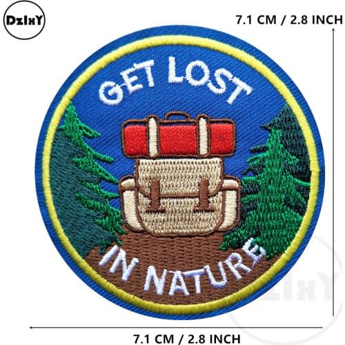 46 Styles can Choose) 1 PCS Embroidered Circle Patches for Clothing DIY Stripes Applique Clothes Stickers Iron on Badge Parches