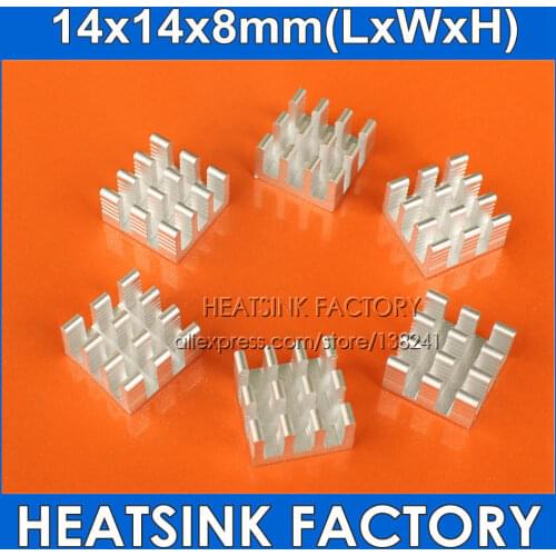 14x14x8mm Heatsink DIY Heat Sink Radiator Cooling Cooler for Raspberry pi Electronic 3D printer CHIP IC MOS Heat dissipation