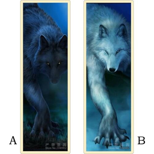 5D DIY Diamond Painting Animal Diamond Painting Cross Stitch Wolf Portrait Diamond Mosaic Drill Rhinestone Home Decoration