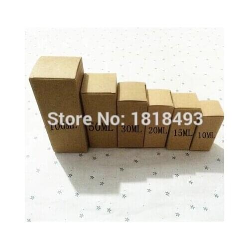 Free shipping 50 pcs a lot 15ML 32x32x77mm essential oil packing box/Handmade gift packing box/DIY blank kraft paper boxes label