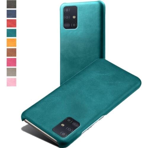 For Samsung A51 A71 A50 A70 A30 A21s A52 A72 A12 Luxury Slim Vegan Leather Case For Galaxy A32 A42 A81 A91 A31 A41 A80 A90 Cover