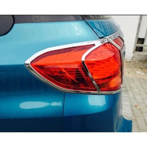 For SUZUKI Vitara 2016 4PCS ABS Chrome Car Rear Tail Light Fog Light Decoration Cover Trim Car Styling Accessories