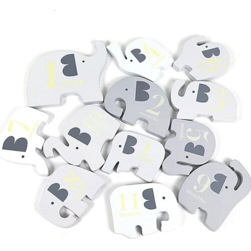 Elephant Blocks Toy Puzzle Enlightenment Balance Wooden Blocks With Numbers Baby Learning Early Education For Childrens Gift