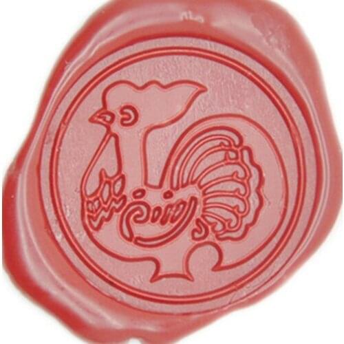 Chinese Zodiac Rooster Wax Seal Sealing Stamp Vintage Custom Picture Logo Wedding Invitation Sticks Spoon Gift Box Set Kit