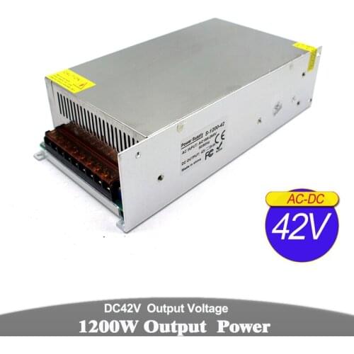 Small Volume Switching Power Supply 1200W 42V Single Output Transformers AC110V 220V DC42V 28.6A Power Source For CNC Router