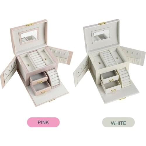 Multi-functional Storage Organizer Jewelry Organizer Box Drawer Design Watch Case Display Storage Case 2 Layer