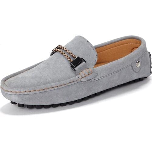 Men Casual Shoes Handmade Suede Leather Loafers Moccasins Slip On Male Flats Male Driving Shoes Sneakers Men Leisure Walk Soft