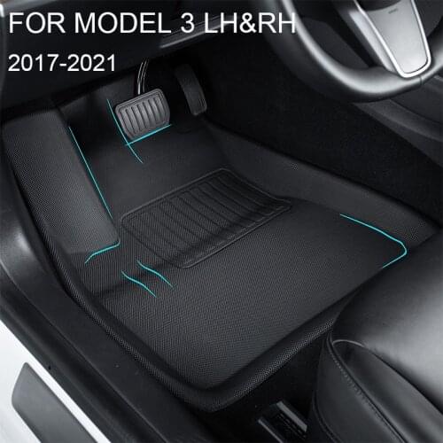 For Tesla Model 3 2021 Floor Mat Waterproof Non-slip Modified Model3 Accessories 3Pcs/Set Fully Surrounded Special Foot Pad