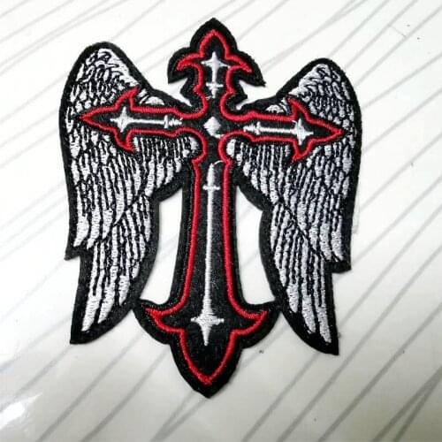 Punk Skull Wing Patches Stripes For Clothes Iron On Patches Thermo-adhesive Clothing Patches Hippie Badge For Jacket Accessories