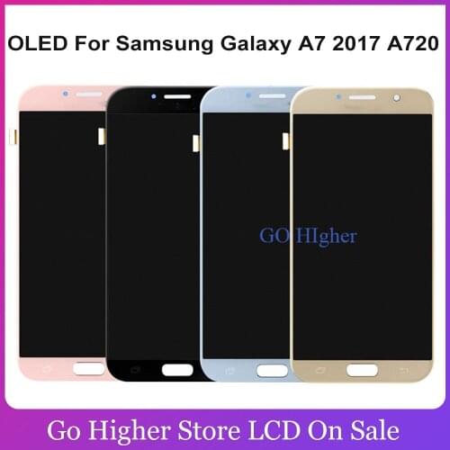 OLED For Samsung Galaxy A7 2017 A720 A720F SM-A720F SM-A720 LCD Display Touch Screen Digitizer Assembly Phone Screen
