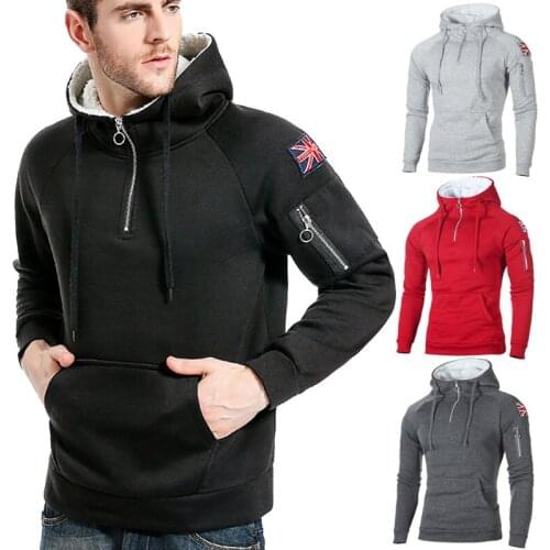 Autumn Winter Hoodies Men Casual Slim Full Sleeve Hoodie Sweatshirt Men Solid Zipper Hoody Pullover Men Hooded Sweatshirts M-3XL