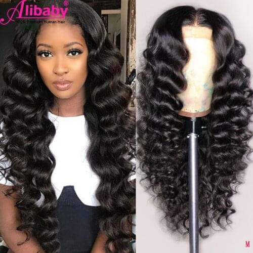 Loose Deep Wave Human Hair Wigs For Black Women 13x4 Lace Wig 4X4 Lace Closure Wig Prelucked Hair 360 Frontal Lace Wig