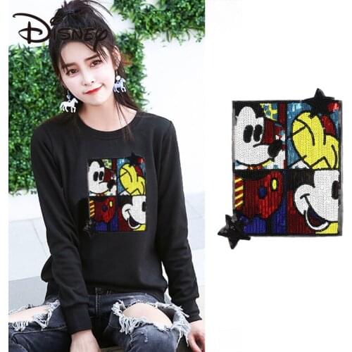 Disney Puzzle Mickey Fashion Embroidery Pattern Stickers DIY All-Matching Clothes Cloth Sticker Holes Fixing Patch