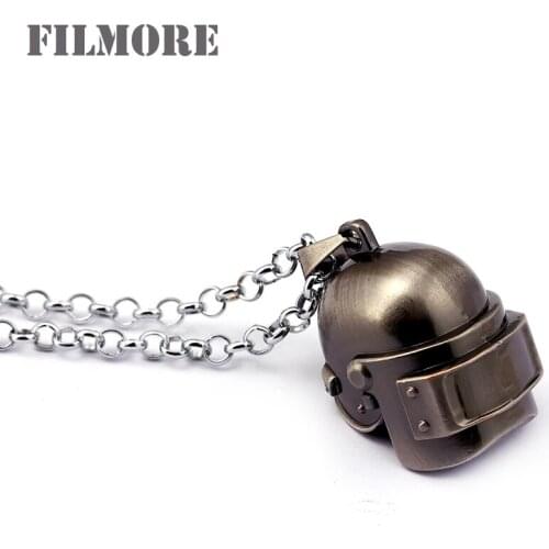Hot Game Playerunknowns Battlegrounds Helmet Necklace Cosplay Costumes Special Forces Helmet Armor Model PUBG Necklace