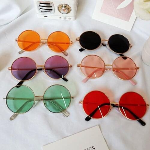 Vintage Candy Color Simple Children Round Girls ANTI-UV Sunglasses Hot Boys Girls Kids Retro Cute Sun Glasses Eyewear UV400