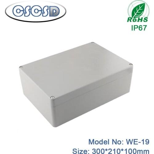 A pcs/lot 300*210*100mm CSCSD waterproof diy box aluminum die cast case aluminum car amplifier box project enclosure custom