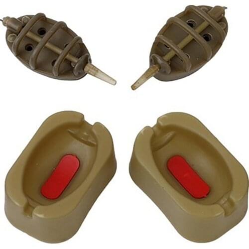 Inline Method Carp Fishing Feeder Mould Tackle Accessories with Lead Weight