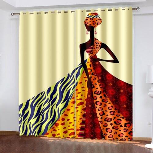 Custom Luxury beauty curtains 3D Curtain Printing Blockout Polyester Chinese Decoration curtains