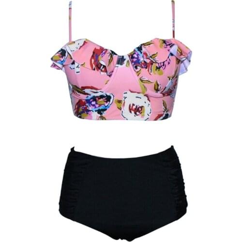 Women High Waist Bikinis maillot de bain femme Swimwear Swimsuit Female Retro Beachwear Bikini Set Bathing Suit