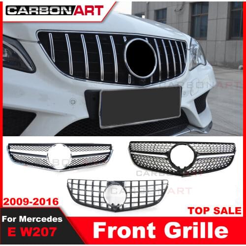 E coupe W207 Diamond style Front Grille Fit for MB W207 Facelifted E coupe Replacement Silver grille for C207 car 2014-2015