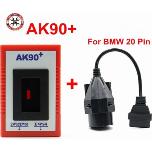 2019 Newest AK90+ Key Programmer For All BMW EWS + OBD2 Diagnostic Adapter For BMW 20Pin to OBD2 16Pin Free Shipping