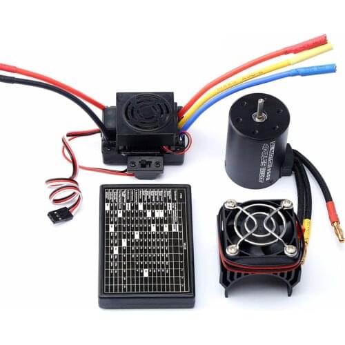3650 3100KV / 3900KV / 4300KV Brushle Motor & 60A ESC & Programmer Car Combo for 1:8/ 1:10 RC Car/Boat Part