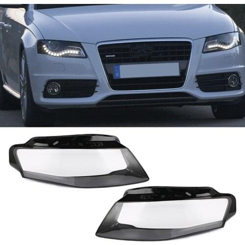 Car Left and Right Front Kit Cover Lens Headlight Fit FOR Audi A4 B8 2009-2012 1 Pair