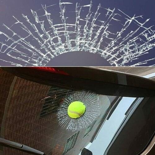 Car Styling Baseball Football Tennis Stereo Broken Window 3D Stickers Ball Self Glass Car Car Sticker Hits Adhesive Decal Q4J9