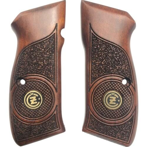 CZ75 Compatible Metal Custom Pattern Laser Cut Wooden Grip