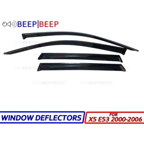 For BMW X5 E53 2000-2006 car window deflectors car wind deflector sun guard rain wind vent visor cover car styling accessories