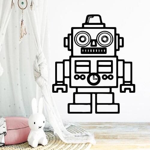 Diy robot Cartoon Wall Decals Pvc Mural Art Diy Poster For Babys Rooms Background Wall Art Decal