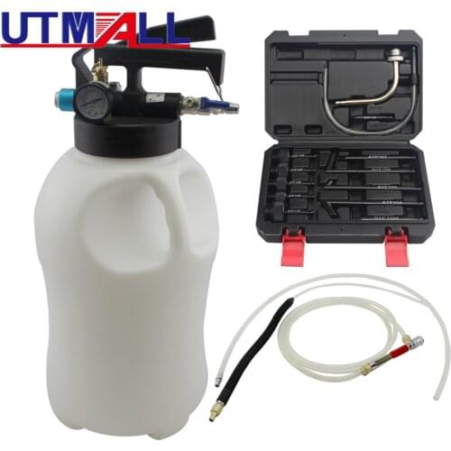 Two Way 10L Penumatic Air Engine Transmission Gear Oil Extractor Dispenser With 13pcs ATF Adapters Transmission Oil Filling Tool