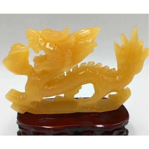 Guangguang Natural Jade Dragon Topaz Ornaments