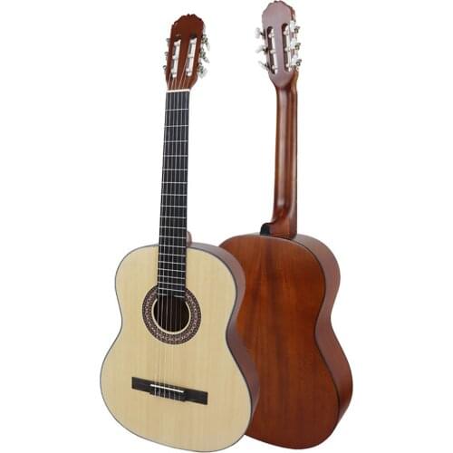 39 Inch Classical Guitar Spruce Mahogany Rosewood Guitar Nylon Strings Concert Guitar Instrument for Beginners
