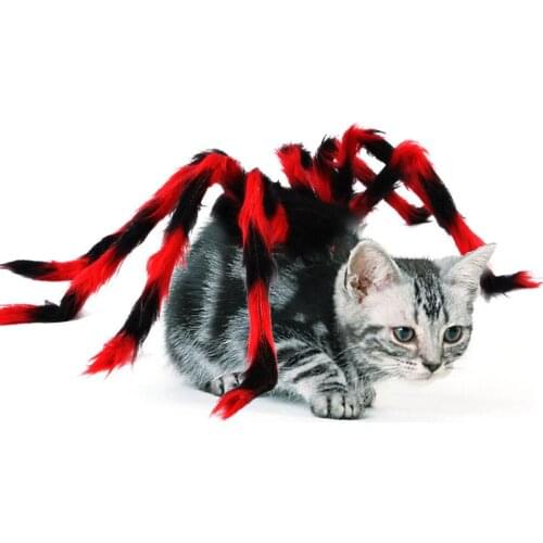 Pet Cat Dog Cosplay Spider Transformed Funny Costumes Clothes Puppy Halloween Suit Fancy Chest Back Dress Festival Supplies