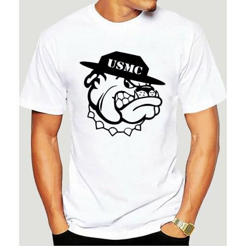 Marine Bull Dog Drill Sargent USMC Bulldog Mens Tee Shirt 1386-1985D