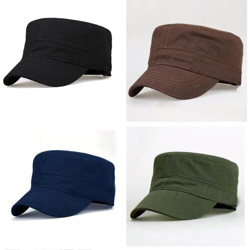 Men Classic Army Plain Hat Cadet Combat Army Military Baseball Summer Cap HATCS0022