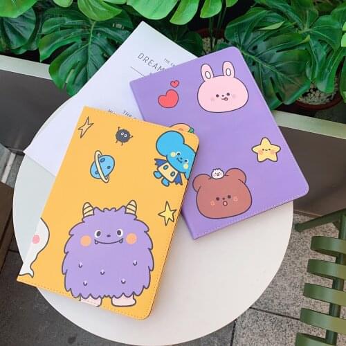 Alien Little Monster Cartoon Animals Soft Tablet Protective Case For iPad Air 1 2 3 Mini 4 5 Pro 2017 2018 2019 2020 Cover