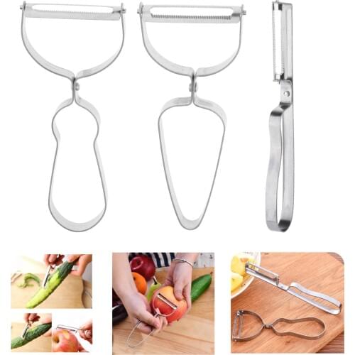 Stainless Steel Kitchen Vegetable Peeler Veg Potato Apple Peelers Slicer Kitchen Vegetable Peeler Rotary Sharp Fruit Peeler Tool