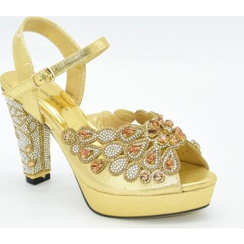 Latest Design African Italian Shoes and Bag Set High Heels Italian Design African Party Shoes with Bag Ladies Shoes High Heels