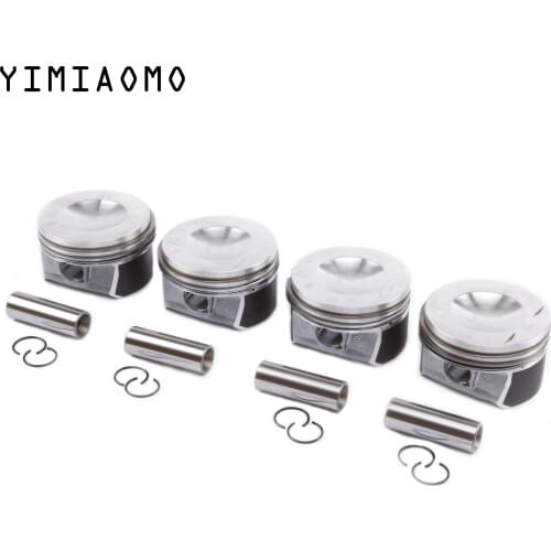 New 06D 107 066 C 20MM Engine Pistons & Rings For Audi A4 A6 TT VW Passat Golf GTI Jetta GLI Skoda Octavia 2.0 RS Seat Leon 2.0T