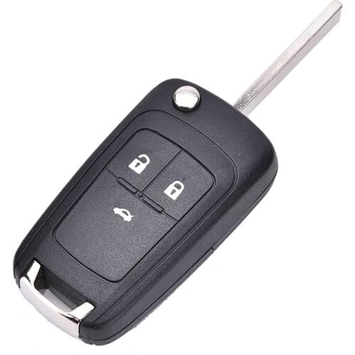 New Folding 3 Button Flip Remote Key Shell Case Cover Fob for Chevrolet Cruze