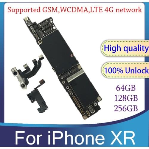 Original Unlocked For iPhone XR Motherboard With / Without Face ID Logic Board icloud removed with full chips