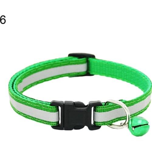 Night Glow necklace Adjustable Pet Cat Dog Puppy Reflective Collar Safety Buckle Bell Neck Strap LED small cats Collar
