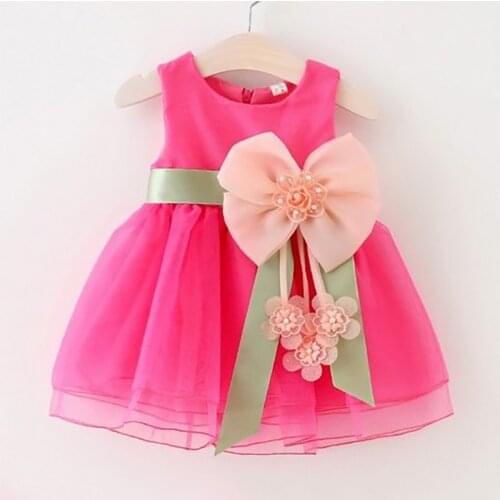 Baby Girls Sleeveless Lace Cake Dress Children Toddler Princess Dress For Baby Birthday Kids Girl Baptism Dresses